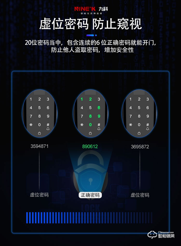 九科智能锁 沅江二号家用电子感应锁