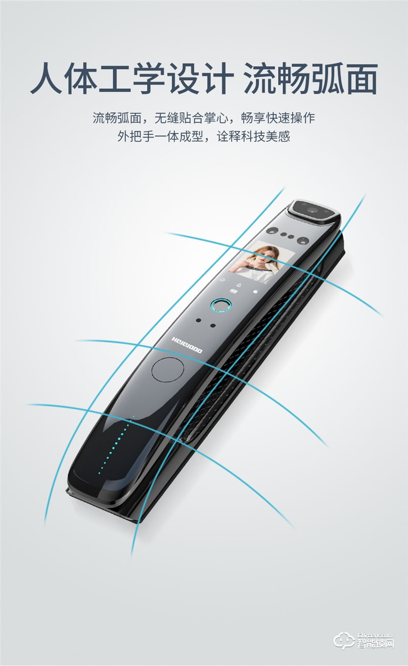 皇家金盾人脸锁 F60M全自动人脸识别可视猫眼锁