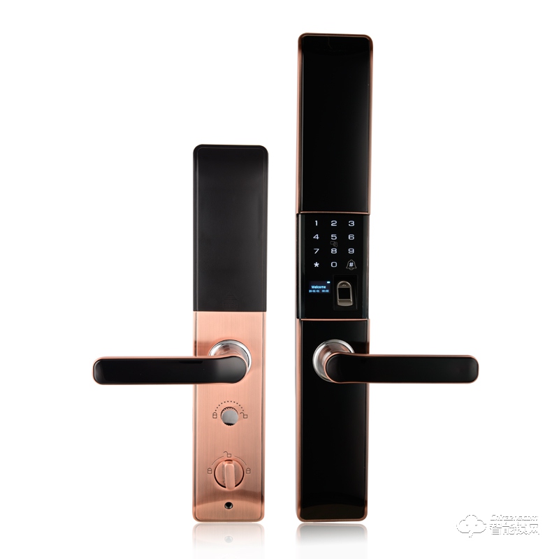 唐人街智能锁 H28滑盖智能锁家用防盗门锁